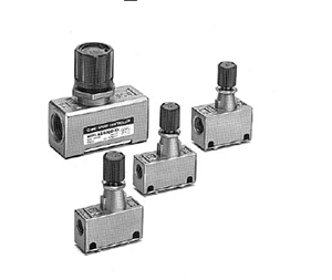 SMC speed control valve/metal valve body straight-through type with residual pressure release valve) AS2000E, AS4000E overall dimensions sample parameter selection manual