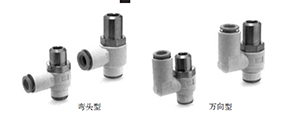 SMC direct installation speed control valve with special tools for adjustment with quick connector AS22, AS32, AS42 Dimensions Sample Parameter Selection Manual