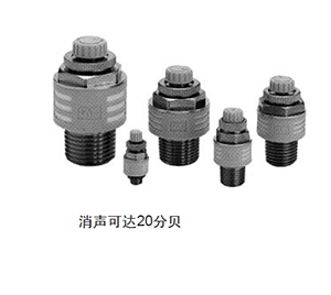 SMC ASN2 Exhaust Restrictor with Muffler ASN2-3, ASN2-5, ASN2-1, ASN2-2 Dimensions Sample Parameter Selection Manual