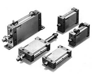 SMC Oval Piston Cylinder Rod Non-rotating BMU125, BMU132, BMU140, BMU150, BMU163 Outline Dimensions Sample Parameter Selection Manual