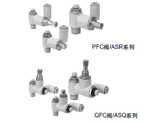 SMC throttle valve with quick change connector A8R430F02, A8R430F03, A8R430F04 overall dimensions sample parameter selection manual