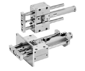 SMC locking cylinder with guide rod type MLGC, MLGCM, MLGCL outline dimensions sample parameter selection manual