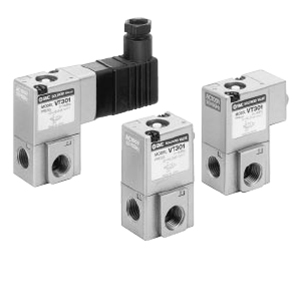 SMC 3通直动式电磁阀/座阀/弹性密封VT301、VT021外形尺寸样本参数选型手册