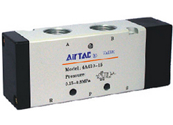 AirTAC 4A400 five-port two-position, five-port three-position air control valve outline dimensions sample parameter selection manual