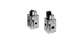 SMC先导式3通电磁阀底座弹性密封VG342外形尺寸样本参数选型手册