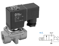 Jinzhi 2-port 2-position direct-acting plunger solenoid valve normally closed MEP outline dimensions sample parameter selection manual