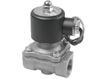 Jinzhi 2-port 2-position diaphragm solenoid valve normally closed type MUW outline dimensions sample parameter selection manual