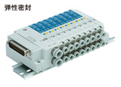 SMC cartridge 4-way solenoid valve SJ2000, 3000 overall dimensions sample parameter selection manual