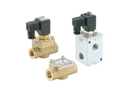 SMC pilot-operated 2, 3-way solenoid valve VCH41, VCH42, VCH410, VCHC40 overall dimensions sample parameter selection manual