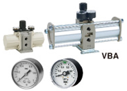 SMC Booster Valve 25A-VBA10A, 25A-VBA20A, 25A-VBA40A Dimensions Sample Parameter Selection Manual