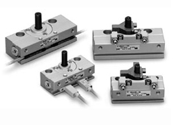 SMC miniature rack and pinion swing cylinder CRJ5, CRJ1 overall dimensions sample parameter selection manual