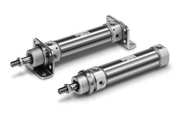 SMC欧洲标准气缸C75、C32、C40外形尺寸样本参数选型手册