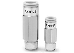 SMC quick connector one-way check valve AKH4, AKH6, AKH8, AKH10, AKH12 overall dimensions sample parameter selection manual