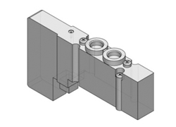 SMC 5通电磁阀 底配管型／单体 25A-SY5000·7000 系列外形尺寸样本参数选型手册