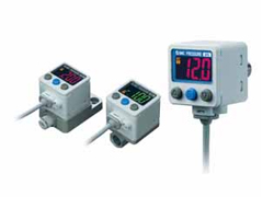 SMC's new LED digital display pressure switch ISE40, ISE40F Dimensions Sample Parameter Selection Manual