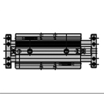 Double piston rod type cylinder