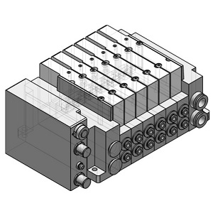 Solenoid valve base SS5Y7-20-04