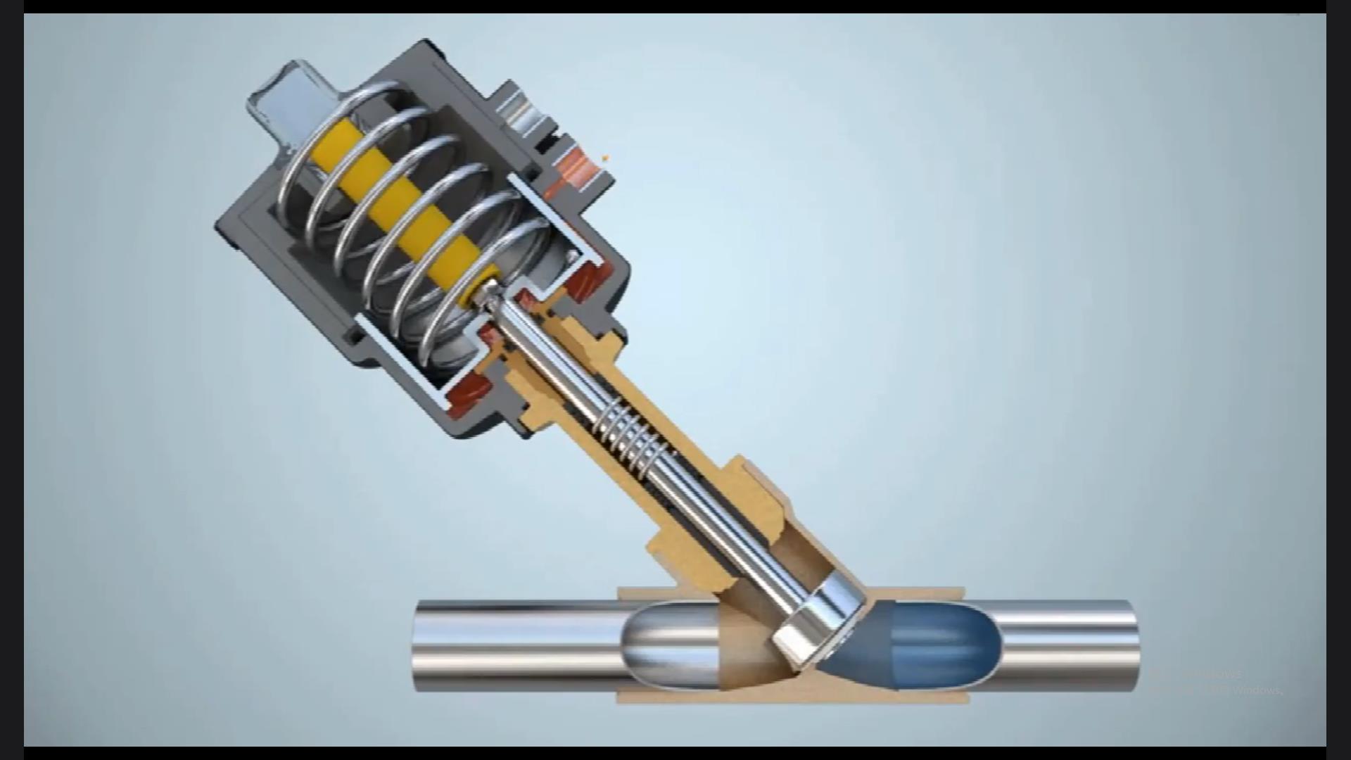 Pneumatic valve: 3D animation of the structure and working principle of pneumatic angle seat valve