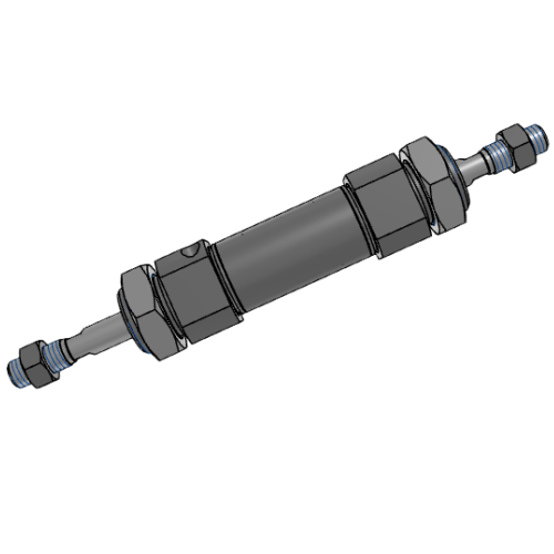 Double outlet mini cylinder with buffer MFCD40X80S