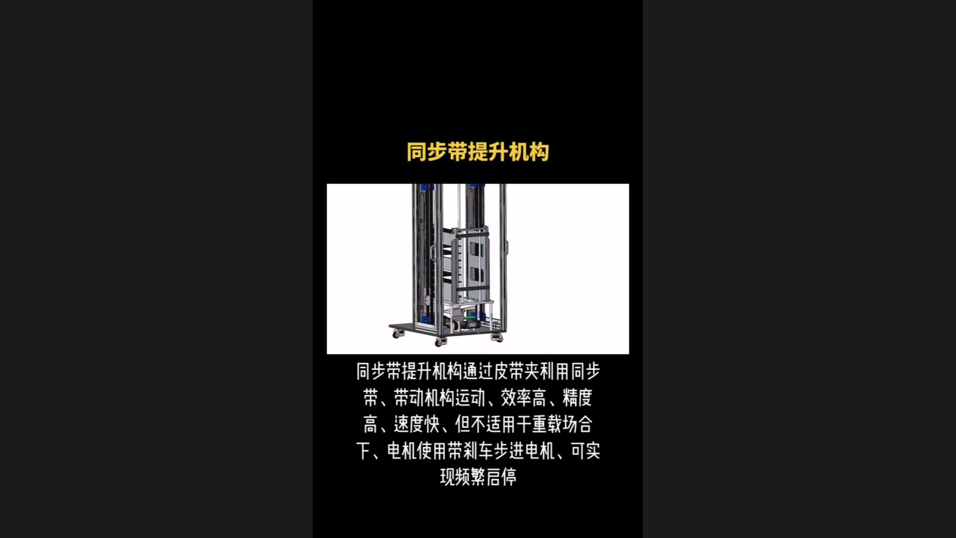The function and principle of synchronous belt lifting mechanism