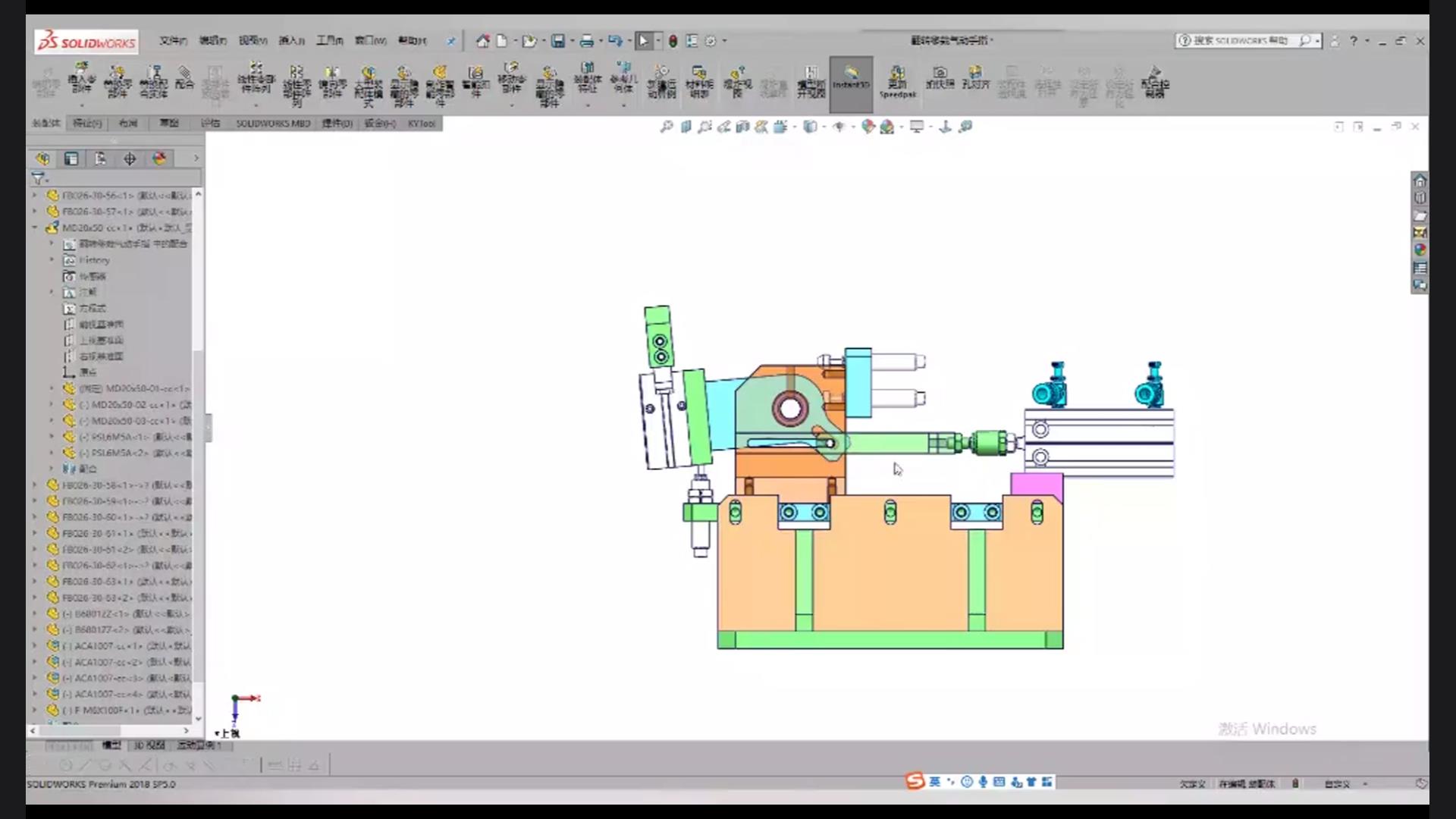 solidworks抓料放料机构的巧结构解决大问题