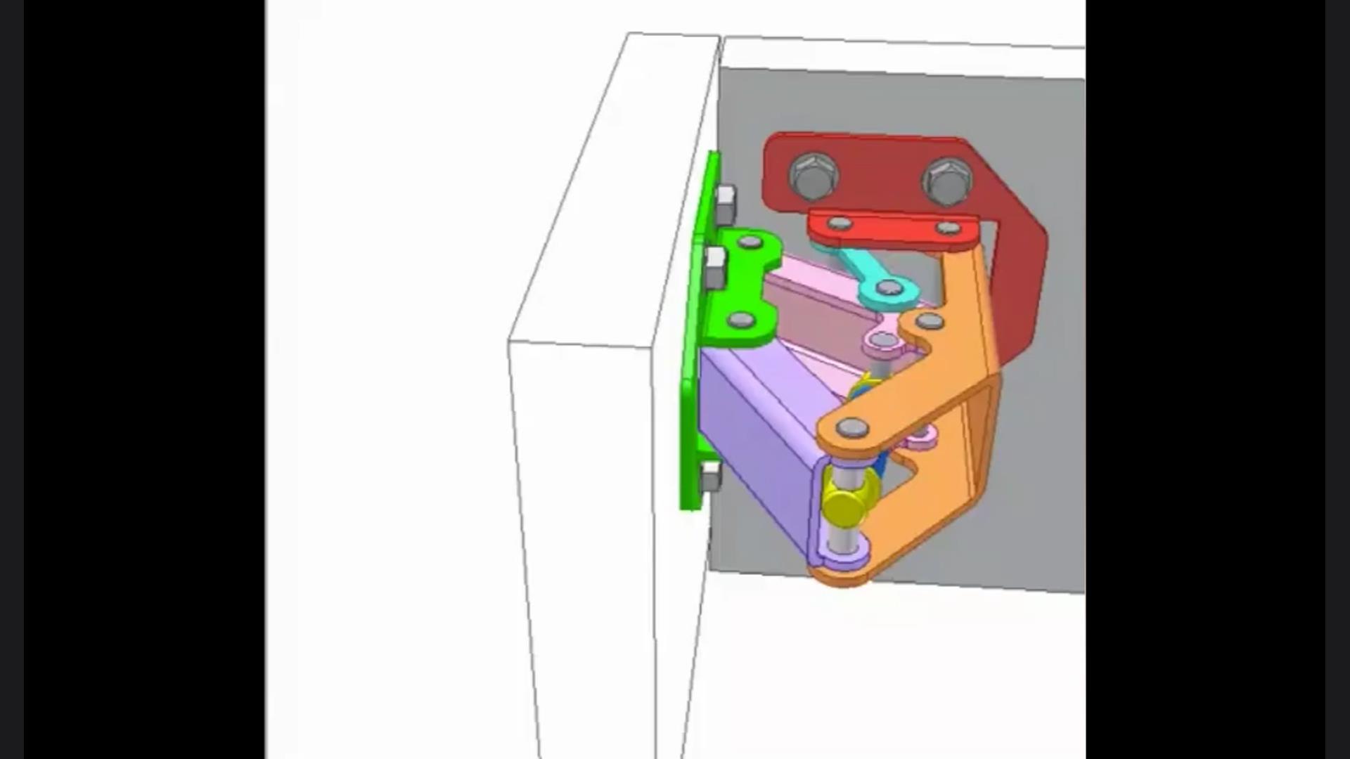 【solidworks】隐藏式铰链工作原理