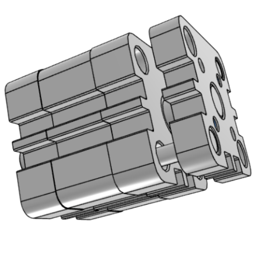 Compact cylinder with guide rod TACED100X10