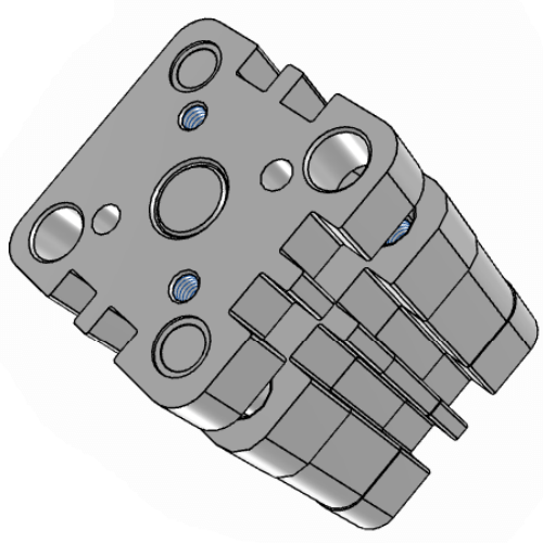 Compact cylinder with guide rod TACED100X10