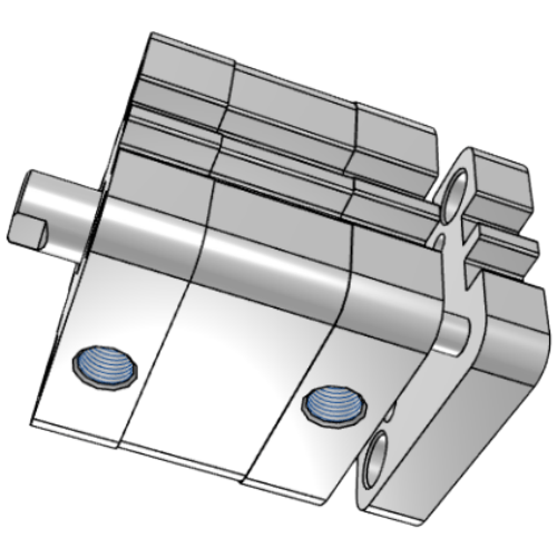 Compact cylinder with guide rod TACED100X10