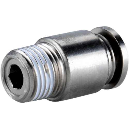 BPOC Metal round thread straight connector