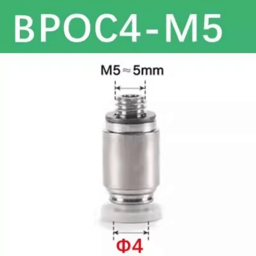 Metal round thread straight connector-BPOC4M5