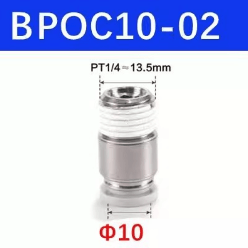 Metal round thread straight connector-BPOC1002