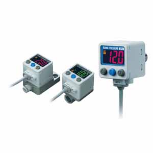 SMC High Precision Digital Pressure Switch ISE40, ISE4040F Dimensions Sample Parameter Selection Manual