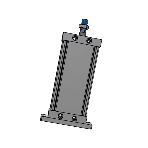 Headless side flange type flat cylinder-MDUG40