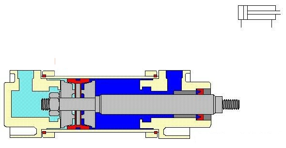 双行程气缸原理图片