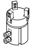 Three-claw cylinder structure schematic diagram, three-claw cylinder installation and disassembly diagram