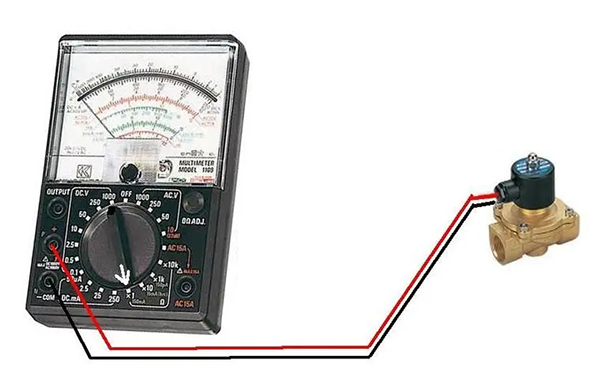 怎么用万用表测电磁阀，电磁阀分正负极吗
