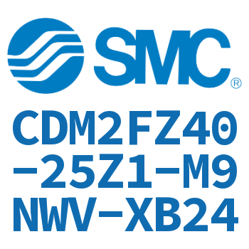 Flat end rod side flange type mini cylinder-CDM2FZ40-25Z1-M9NWV-XB24