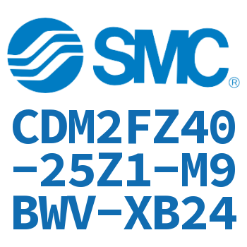 Flat end rod side flange type mini cylinder-CDM2FZ40-25Z1-M9BWV-XB24