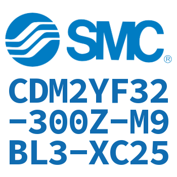 Rod side flange type smooth motion cylinder-CDM2YF32-300Z-M9BL3-XC25