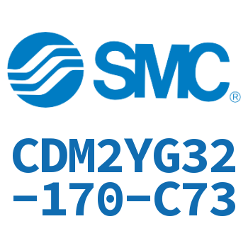 Rodless side flange type smooth motion cylinder-CDM2YG32-170-C73