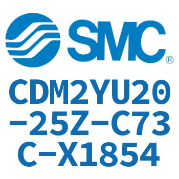 Rod side trunnion type smooth motion cylinder-CDM2YU20-25Z-C73C-X1854