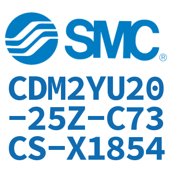 Rod side trunnion type smooth motion cylinder-CDM2YU20-25Z-C73CS-X1854