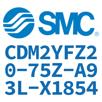 Flat end rod side flange type smooth motion cylinder-CDM2YFZ20-75Z-A93L-X1854