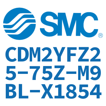 Flat end rod side flange type smooth motion cylinder-CDM2YFZ25-75Z-M9BL-X1854