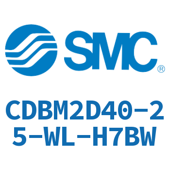 Double earring type end lock cylinder-CDBM2D40-25-WL-H7BW