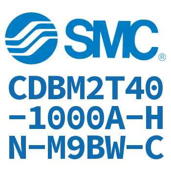 Rodless side trunnion type end lock cylinder-CDBM2T40-1000A-HN-M9BW-C