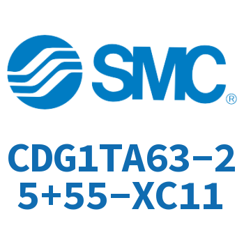 无杆侧耳轴型标准气缸 CDG1TA63-25+55-XC11