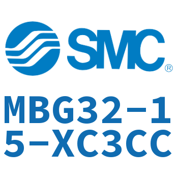无杆侧法兰型标准气缸-MBG32-15-XC3CC
