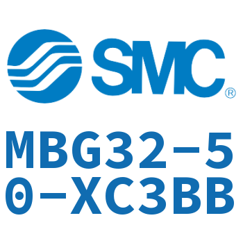 无杆侧法兰型标准气缸-MBG32-50-XC3BB